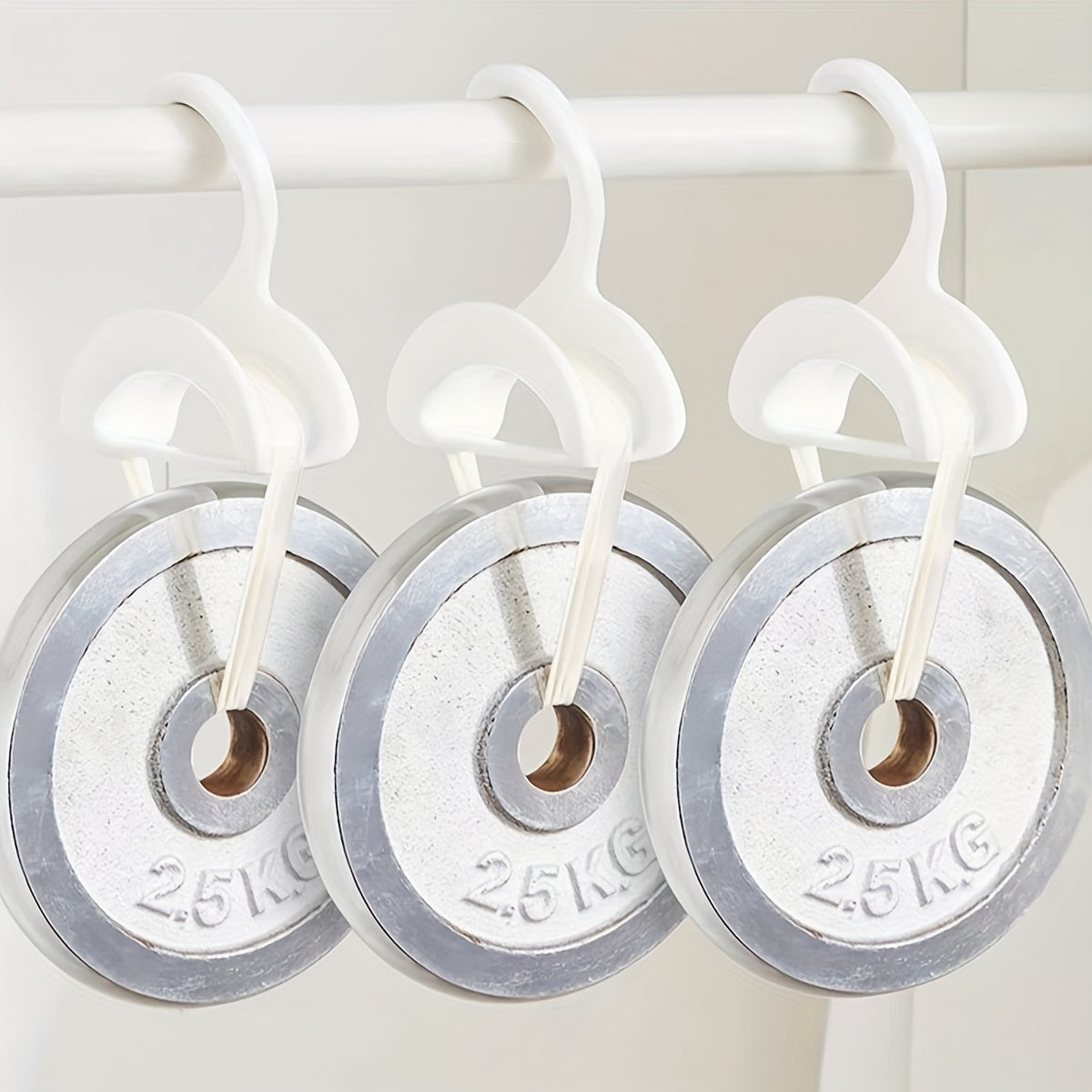 White Portable Bag Hangers, 10-Pack