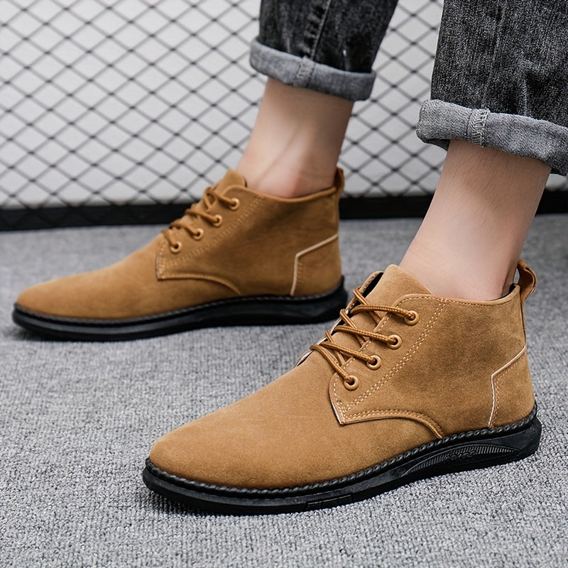 Men'S Casual Flat Shoes for Autumn, Stylish And Versatile Slip-On Sneakers with a Lightweight Soft Sole And Mid-Top Design