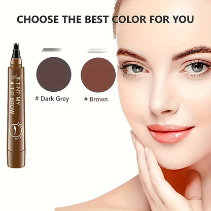 Split Eyebrow Pencil, Long-Lasting Waterproof And Smudge-Proof Eyebrow Pencil, Easy-To-Use And Pigmented Eyebrow Pencil