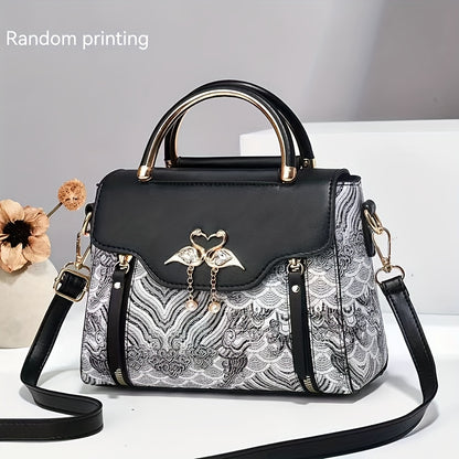 [Trendy Textured Bag] Stylish High-End Textured Women's Bag - Practical Printed Handbag - Trendy Shoulder And Crossbody Bag for Fashionable Ladies