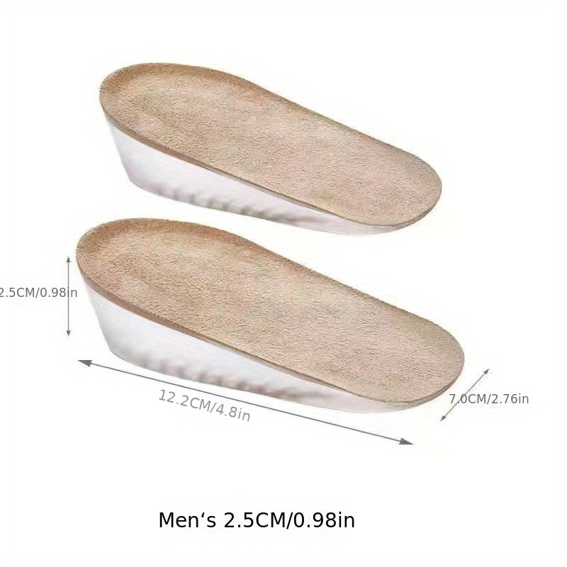 1pair Invisible Inner Raised Insole - Self-adhesive Soft Cushion for Men and Women