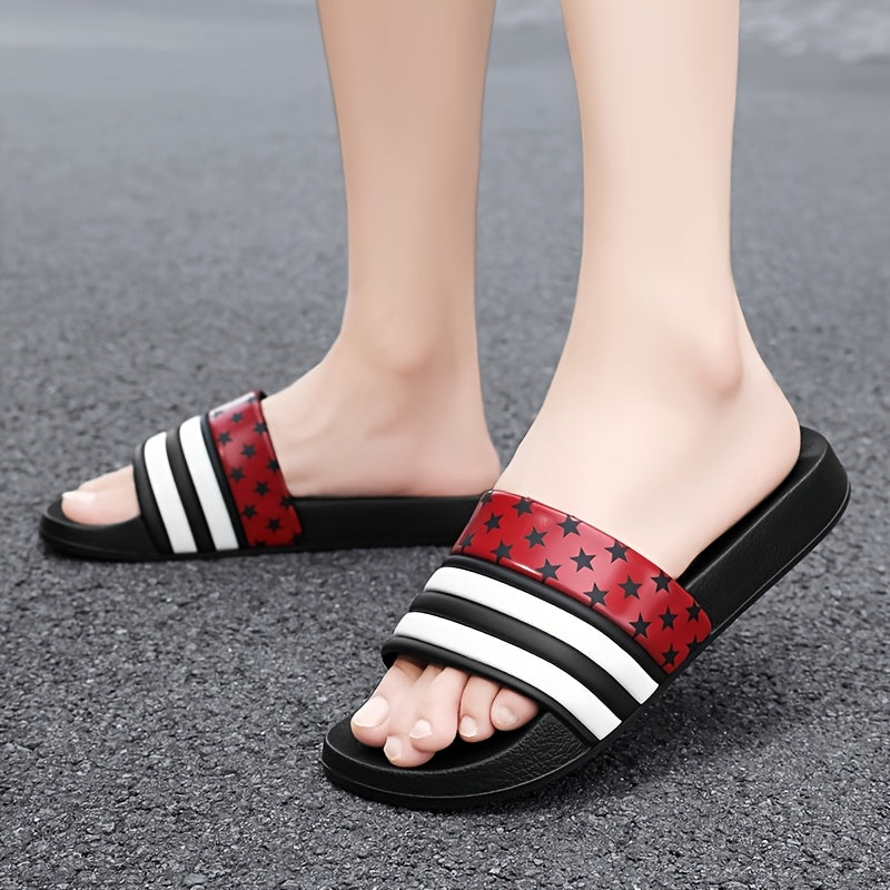 Men's Summer Slippers, Non-Slip, Odor-Resistant, Wear-Resistant, One-Strap Slippers, Versatile Indoor/Outdoor Sandals
