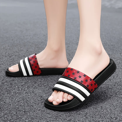 Men's Summer Slippers, Non-Slip, Odor-Resistant, Wear-Resistant, One-Strap Slippers, Versatile Indoor/Outdoor Sandals
