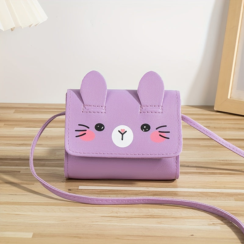 A Cute And Casual Cat-Themed Crossbody Bag, Compact And Lightweight, Perfect for Coins And As a Portable Makeup Pouch