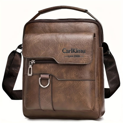 Men's Briefcase, Shoulder Bag, Small Satchel, Vertical Handbag, Diagonal Bag, Fashion Leisure Business Bag, Zipper Direction Random