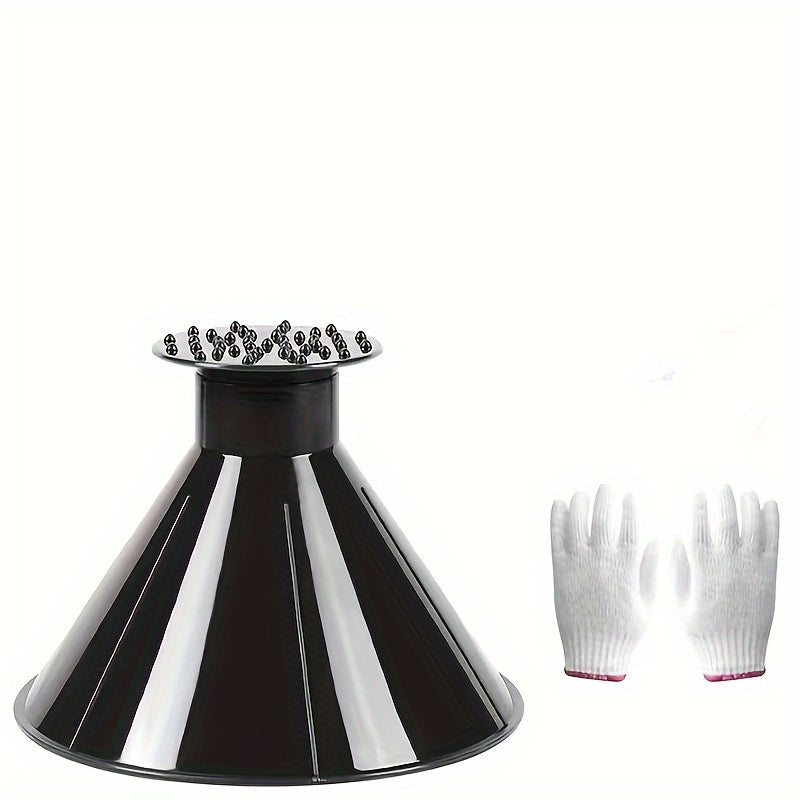 3pcs Car Window Windshield Magic Ice Scraper, Oil Funnel and Snow Shovel Tool Set - Winter Auto Accessories