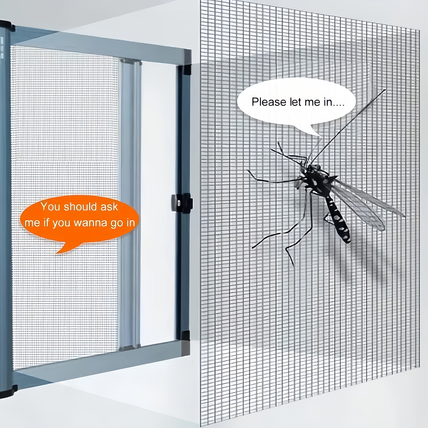 Household DIY Mosquito and Fly Screen Window Net, Pet-Proof Entry Barrier for Doors and Windows, Suitable for Windows, Doors, Patios, and Fences. Easy to Install. Screen Mesh