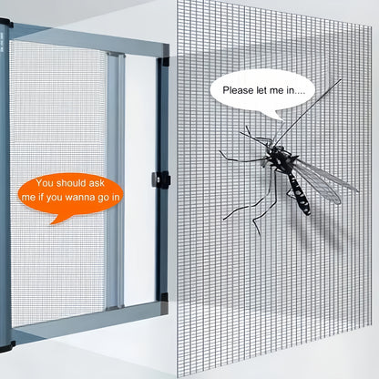 Household DIY Mosquito and Fly Screen Window Net, Pet-Proof Entry Barrier for Doors and Windows, Suitable for Windows, Doors, Patios, and Fences. Easy to Install. Screen Mesh