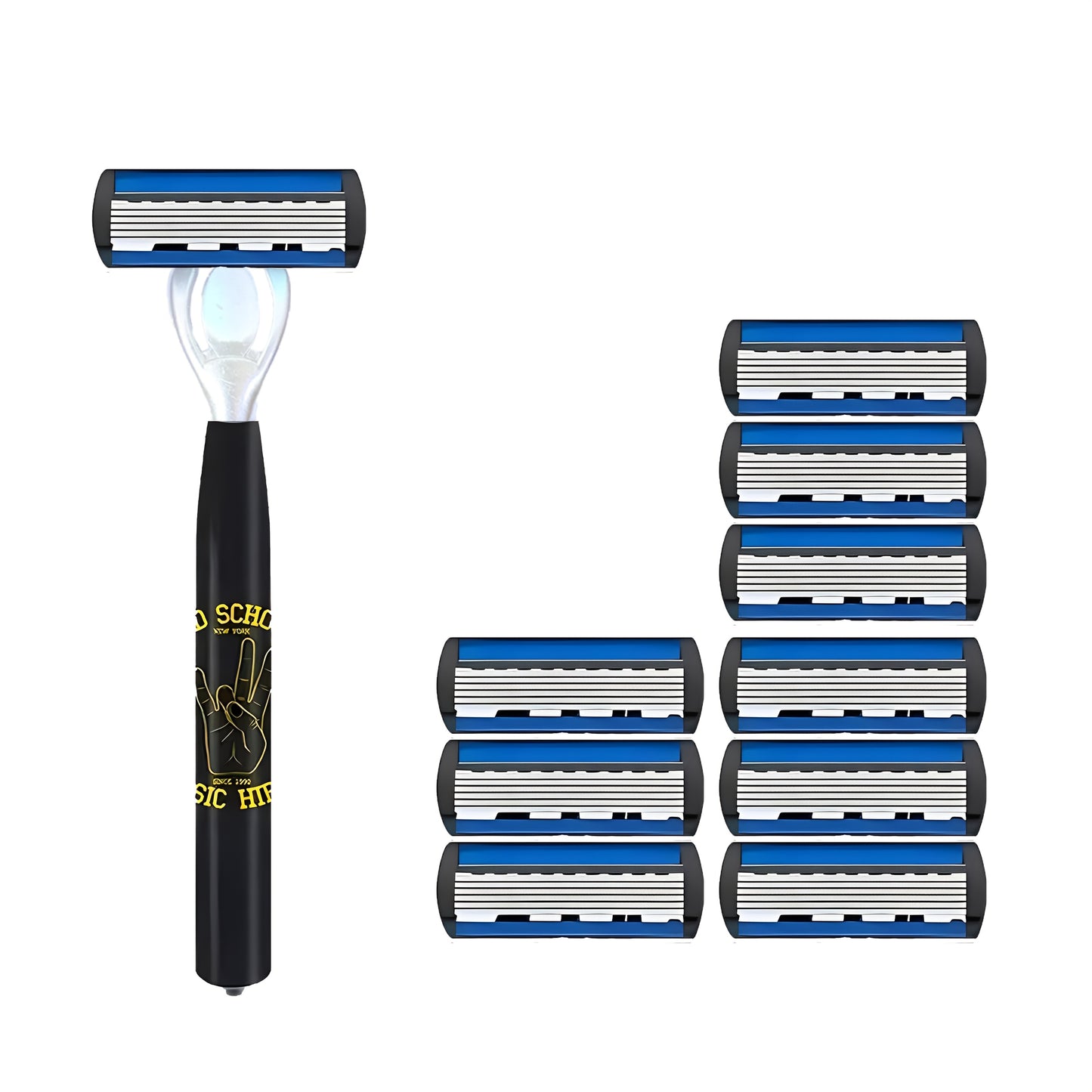 Men's Beard Shaver, 6-layers Blades Razors, Non Slip Handle, Replacement Blades, Men's Shaving Tools