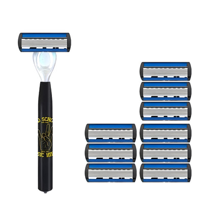 Men's Beard Shaver, 6-layers Blades Razors, Non Slip Handle, Replacement Blades, Men's Shaving Tools