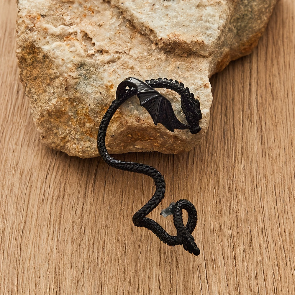 [Bohemian Style] Bohemian Winged Dragon Shape Pierced Earrings | Fashionable Retro Style | Party Gift