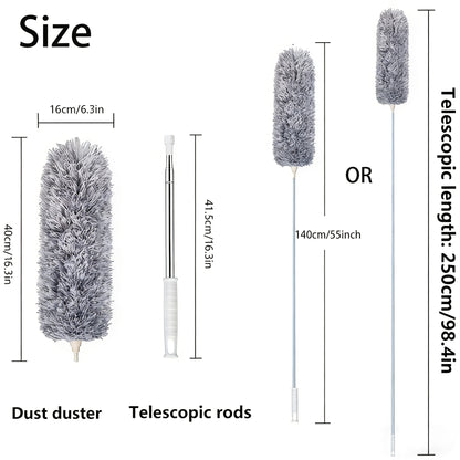 1pc, Retractable Dusters, Dust Removal Brush, Bendable Head Dusting Brush, Reusable Washable Ceiling Fan Duster For High Ceilings, Furniture, car, Cleaning Supplies, Cleaning Tool