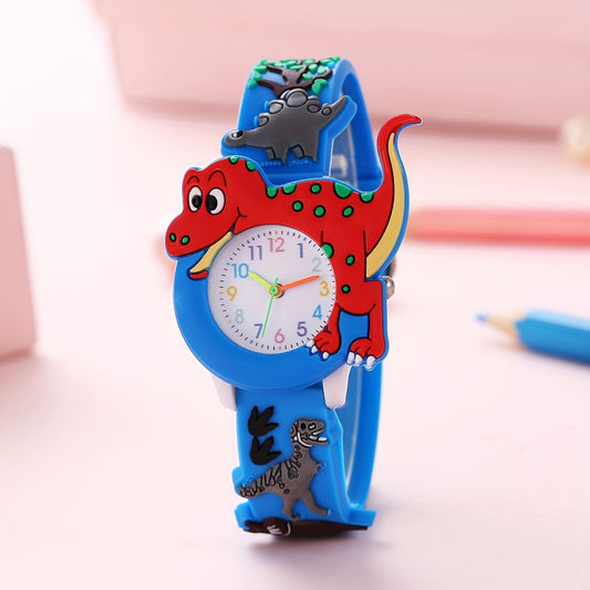 [For Outdoor Activities] Cute Cartoon T-Rex Silicone Watch Strap For Kids, Perfect For Outdoor Activities, Outdoor Activities, Outdoor Fun, Outdoor Play, Outdoor Playtime