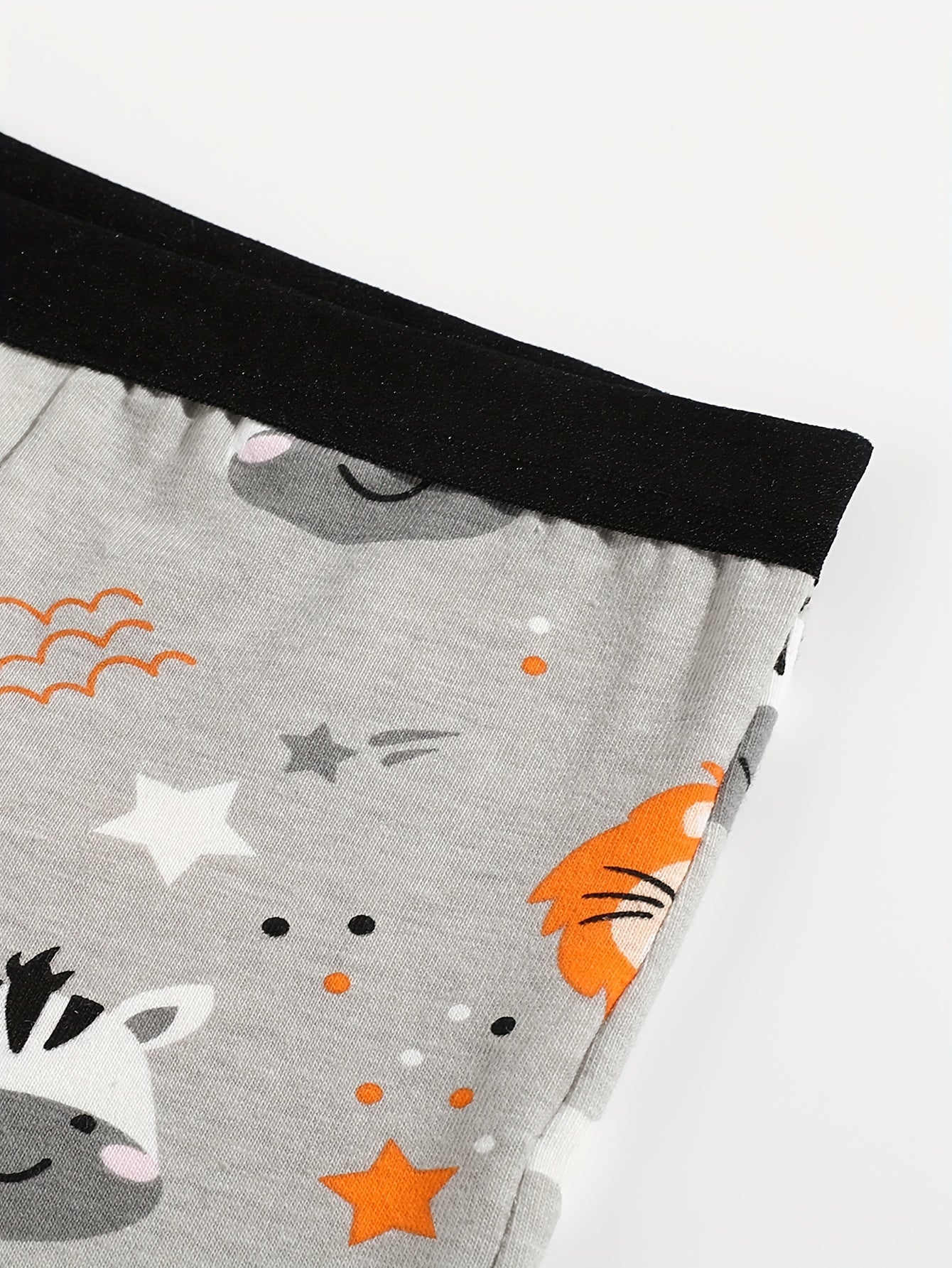Random 10pcs of Boys' Boxer Briefs with Cartoon Animal Print, Elastic And Comfortable Boys' Underwear