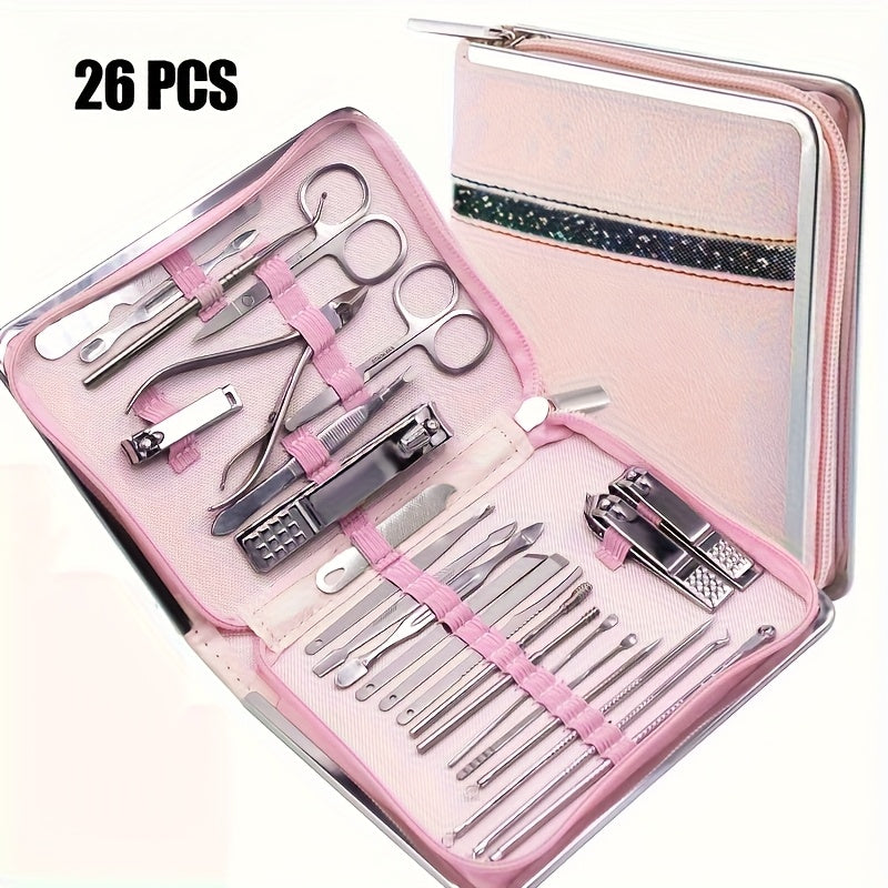 11/26pcs Nail Clipper Kit with Nail Clipper Ear Spoon Nail Files for Men And Women Toe Nail Clipping