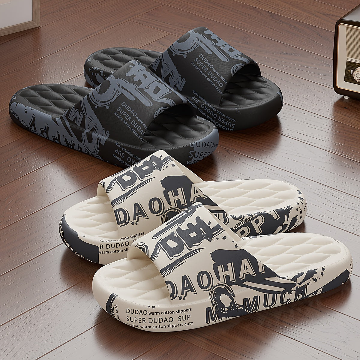 [Large Size Non-Slip Sandals Slippers] 2023 New Large Size 48-49 Men's Summer Indoor Home Bathroom Bath Non-Slip Cartoon Household Thick Soled Sandals Slippers For External Wear L-5161B