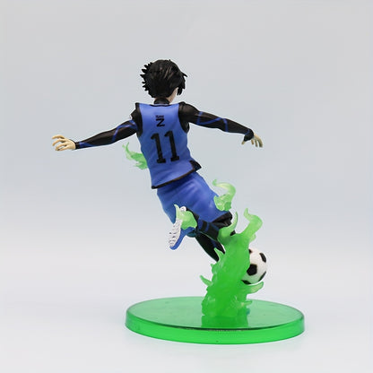 1pc/5.51inch Anime Figure Isagi Yoichi Action Figure Isagi Yoichi Playing Soccer Figurine PVC Model Collecting Statues Desktop Ornaments Car Accessories Festival Gifts