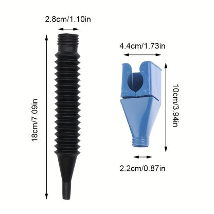 Portable Foldable Telescopic Oil Funnel, Durable ABS with Sturdy Construction, Quick-Connect Nozzle and Square Mouth Design, Hands-Free Pouring for Cars Trucks Motorcycles, Cross-Border Compatible Auto Oil Change Accessory