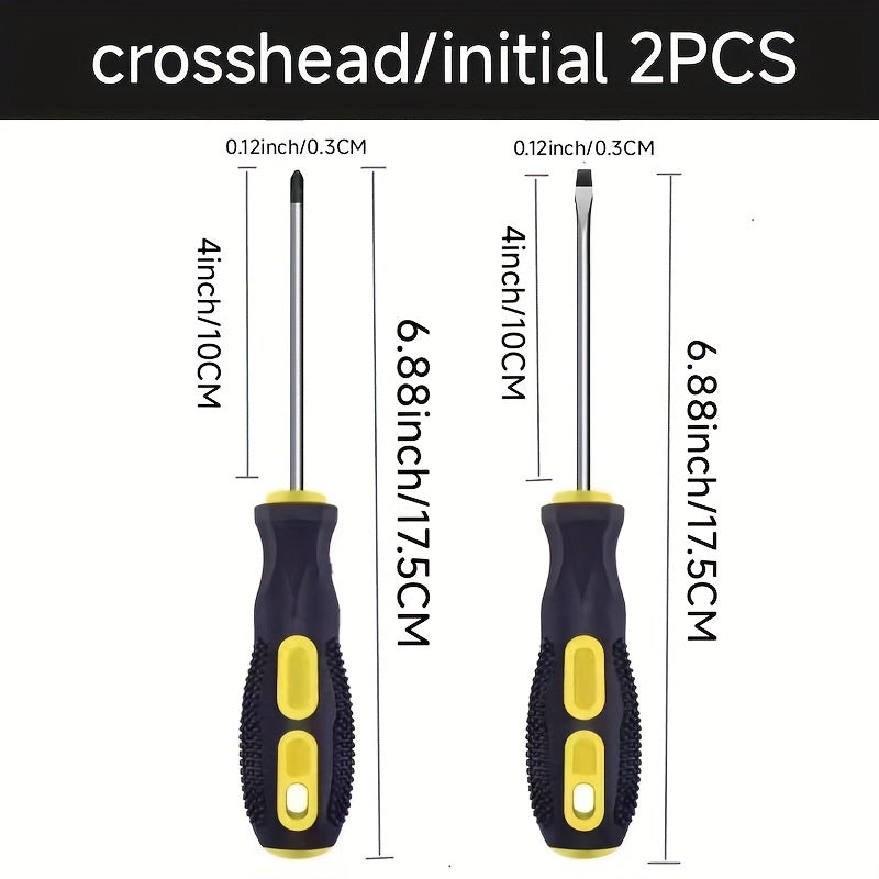 Extended Screwdriver Set with Phillips And Flathead Screwdrivers, Featuring Strong Magnets, Ideal for Home Repairs And Easy Toy Assembly