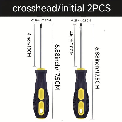 Extended Screwdriver Set with Phillips And Flathead Screwdrivers, Featuring Strong Magnets, Ideal for Home Repairs And Easy Toy Assembly