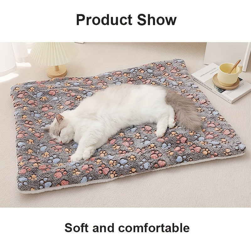 Thickened Pet Mattress, Soft Autumn and Winter Sleeping Pad for Pets, Warm Christmas Gift