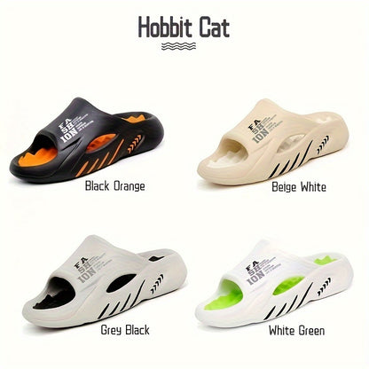 Mens Slippers 2024 New Spring and Summer Comfortable Outsole Outdoor Casual EVA Slippers Mens Fashion Cool Slides Anti-slip, Wear-resistant, Breathable All-match Couple Slippers