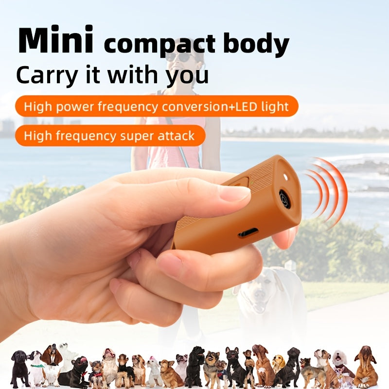 New Anti-Bark Device, Dog Bark Control Device, Rechargeable Soundwave Technology Anti-Bark Collar, Effective Control Range up to 16.4 Feet, Safe for Both Humans and Dogs, Suitable for Indoor and Outdoor Use. Halloween Christmas Gift, Dog Repellent