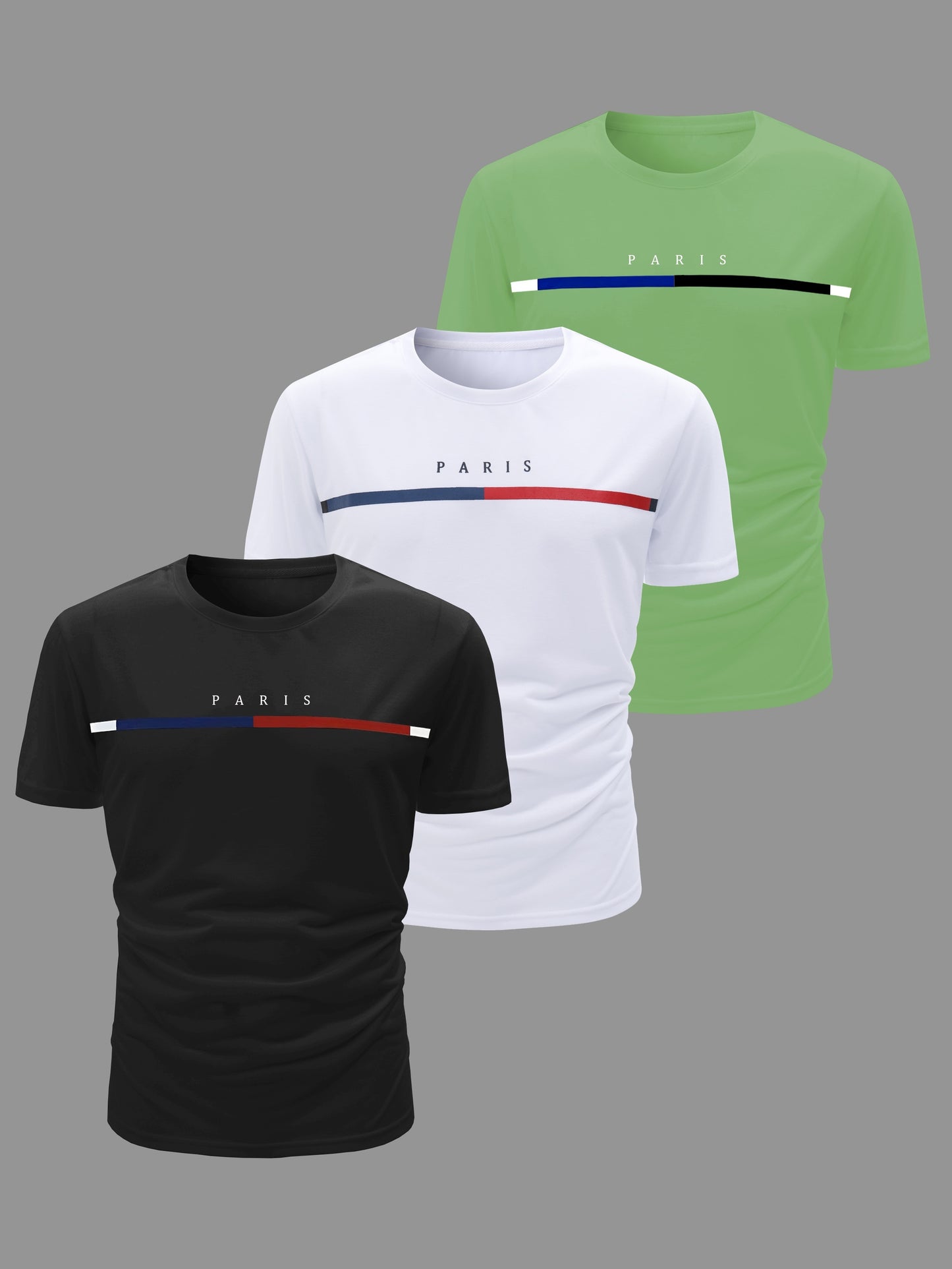 Men'S Three-Piece Casual T-Shirt Set 3145