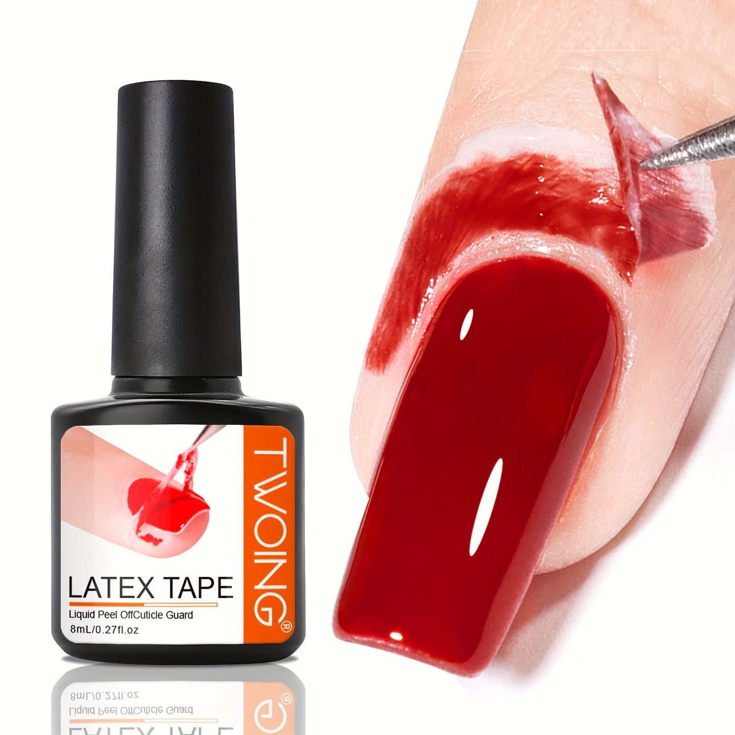 8ml Nail Off Liquid Anti-Overflow Glue Edge Latex Tape, OffCuticle Guard Nails Finger Lacquer Protector, Manicure Polish Accessory