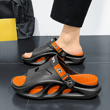 Men'S Summer New Thick-Soled Massage Slippers, Trendy And Versatile, Suitable for Couples, Durable And Comfortable Outdoor Sandals.