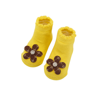 Baby Girl Cute Fashion Bowknot Flower Socks Fit 0-24 Months