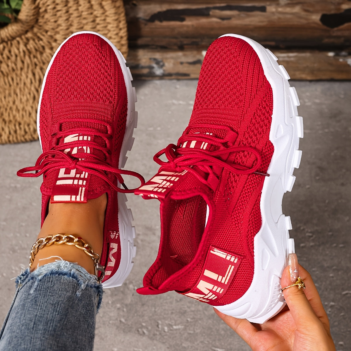 [Women's Casual Sneakers] Fashionable Women's Casual Sneakers - Breathable and Comfortable Running Shoes - Soft Women's Shoes for Outdoor, Casual Sports, Fitness, Travel, and Running