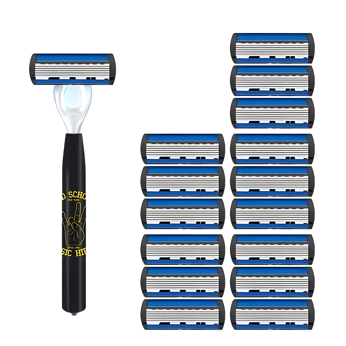 Men's Beard Shaver, 6-layers Blades Razors, Non Slip Handle, Replacement Blades, Men's Shaving Tools