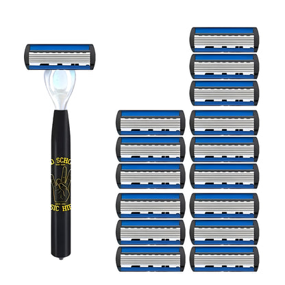 Men's Beard Shaver, 6-layers Blades Razors, Non Slip Handle, Replacement Blades, Men's Shaving Tools