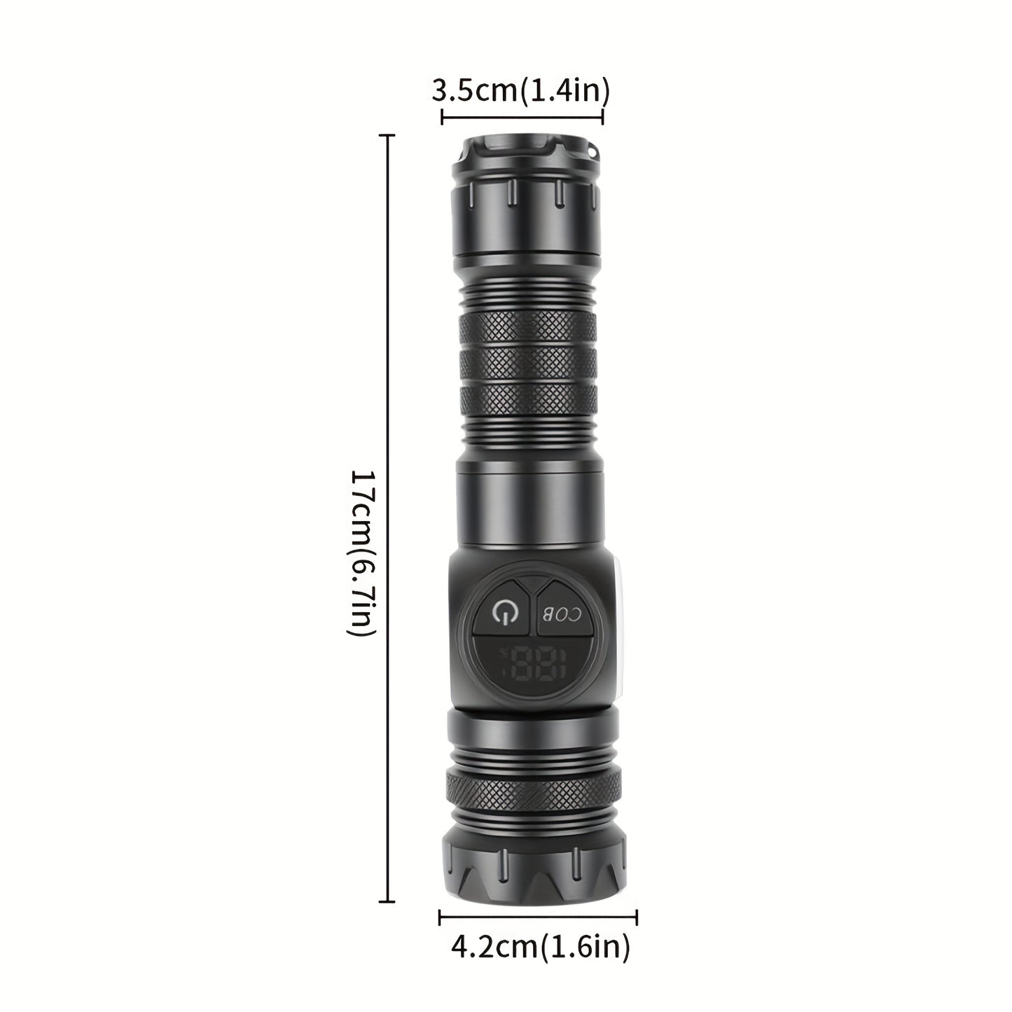 Multifunctional Rechargeable Flashlight with an Exquisite Case, Featuring Powerful Burst Brightness and Telescopic Zoom, Ultra-long Outdoor Battery Life, Work Light, Magnetic Repair Light, and Multifunctional Side Light. Suitable for Home