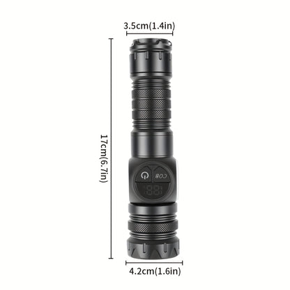 Multifunctional Rechargeable Flashlight with an Exquisite Case, Featuring Powerful Burst Brightness and Telescopic Zoom, Ultra-long Outdoor Battery Life, Work Light, Magnetic Repair Light, and Multifunctional Side Light. Suitable for Home