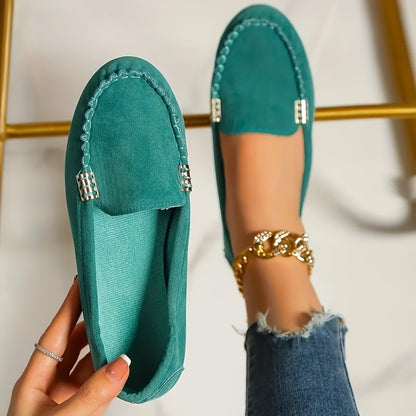 Metal Stitch Loafers, Women Shoes
