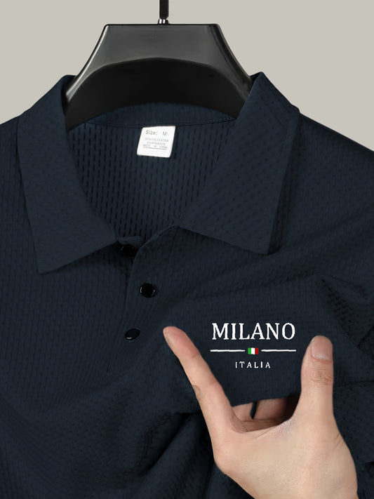 Elson OBM MILIANO Milanino Luxury Solid Color Business Shirt/Breathable Fashion Casual Short Sleeve for Men/Professional Outfit/Formal Leisurewear/Elegant Design/Modern Formal Shirt/Lightweight Material/Comfortable Fit/Fashion Top/Collared