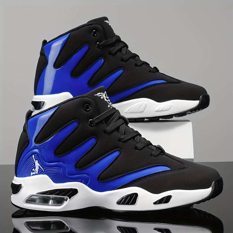Men's High-Top Basketball Shoes - Lightweight, Breathable, Heavy-Duty & Stable, Unisex Lace-Up Training Sneakers with Arch Texture and Sole - Ideal for Running, Fitness, Basketball, Walking - Spring/Summer Sneakers - Perfect Gift for Men - Ergonomic