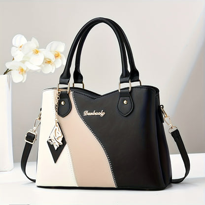 New Stylish Women'S Handbag, Large Capacity, Easy Two-Tone Shoulder And Crossbody Bag, Perfect for Gifting to Mom