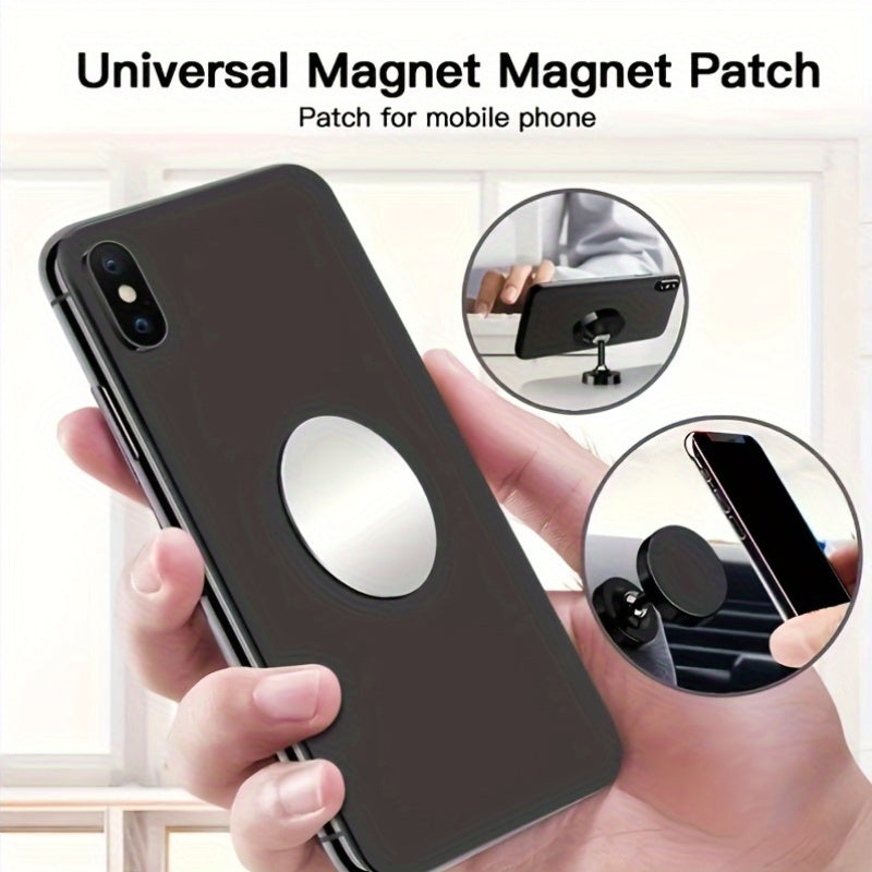 [Metal Phone Holder] 5pcs Metal Plate Sticker Disk Iron Sheet for Magnetic Car Phone Stand Holders | Mobile Phone Holder