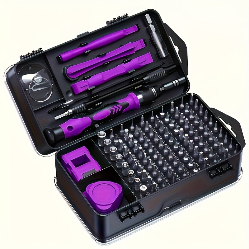 HOMEFISH 115-In-1 Enhanced Screwdriver Kit with Strong And High Durability, Complete Tool Set for Multifunctional Disassembly Featuring Specially Shaped Bits