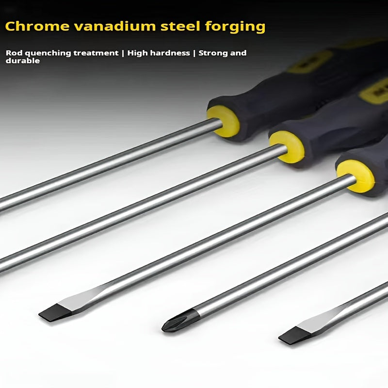 Extended Screwdriver Set with Phillips And Flathead Screwdrivers, Featuring Strong Magnets, Ideal for Home Repairs And Easy Toy Assembly