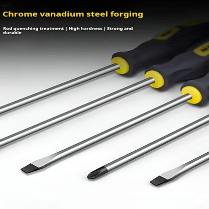 Extended Screwdriver Set with Phillips And Flathead Screwdrivers, Featuring Strong Magnets, Ideal for Home Repairs And Easy Toy Assembly