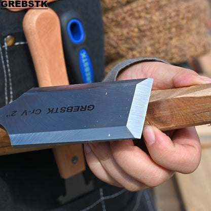 2-inch Woodworking Chisel, Lovo Vanadium Steel with Protective Sleeve, Flat Chisel, Woodworking Tool
