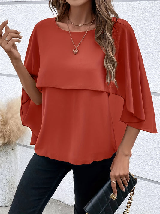 Solid Color Asymmetrical Top