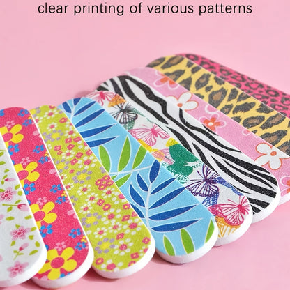 [Colorful Nail Files] 10Pcs Double Sided Nail Files | Mini Colorful Fingernail Boards Manicure Pedicure Tool