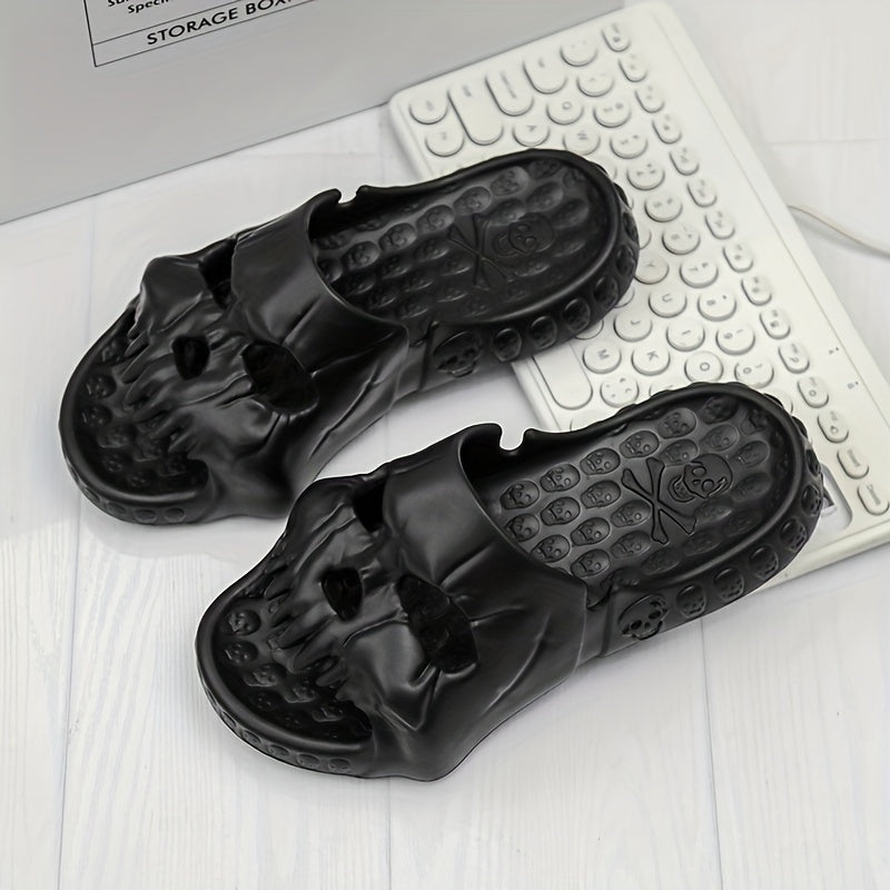 Fashionable And Stylish Couple'S Skull Slippers for Summer, Perfect for Halloween Parties And Casual Wear