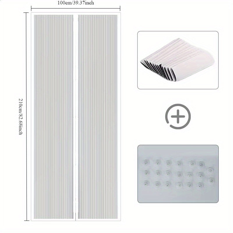 Summer Punch-Free Anti-Mosquito Magnetic Screen Door, Home Automatic Switch Anti-Flying Insects Ventilation Door Curtain