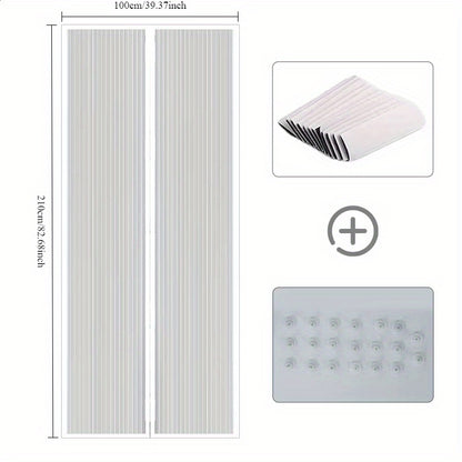 Summer Punch-Free Anti-Mosquito Magnetic Screen Door, Home Automatic Switch Anti-Flying Insects Ventilation Door Curtain